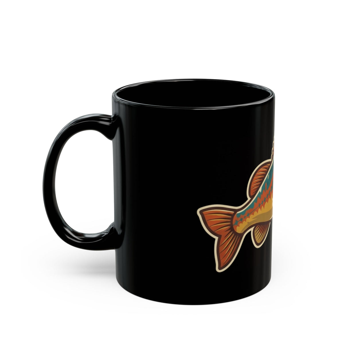 "I'm A Catch" Black Ceramic Mug — Graphic