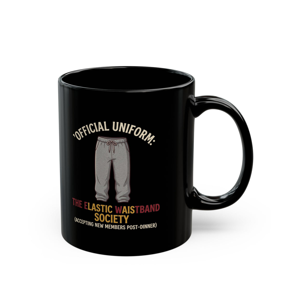 "Offical Thanksgiving Uniform" Black Ceramic Mug