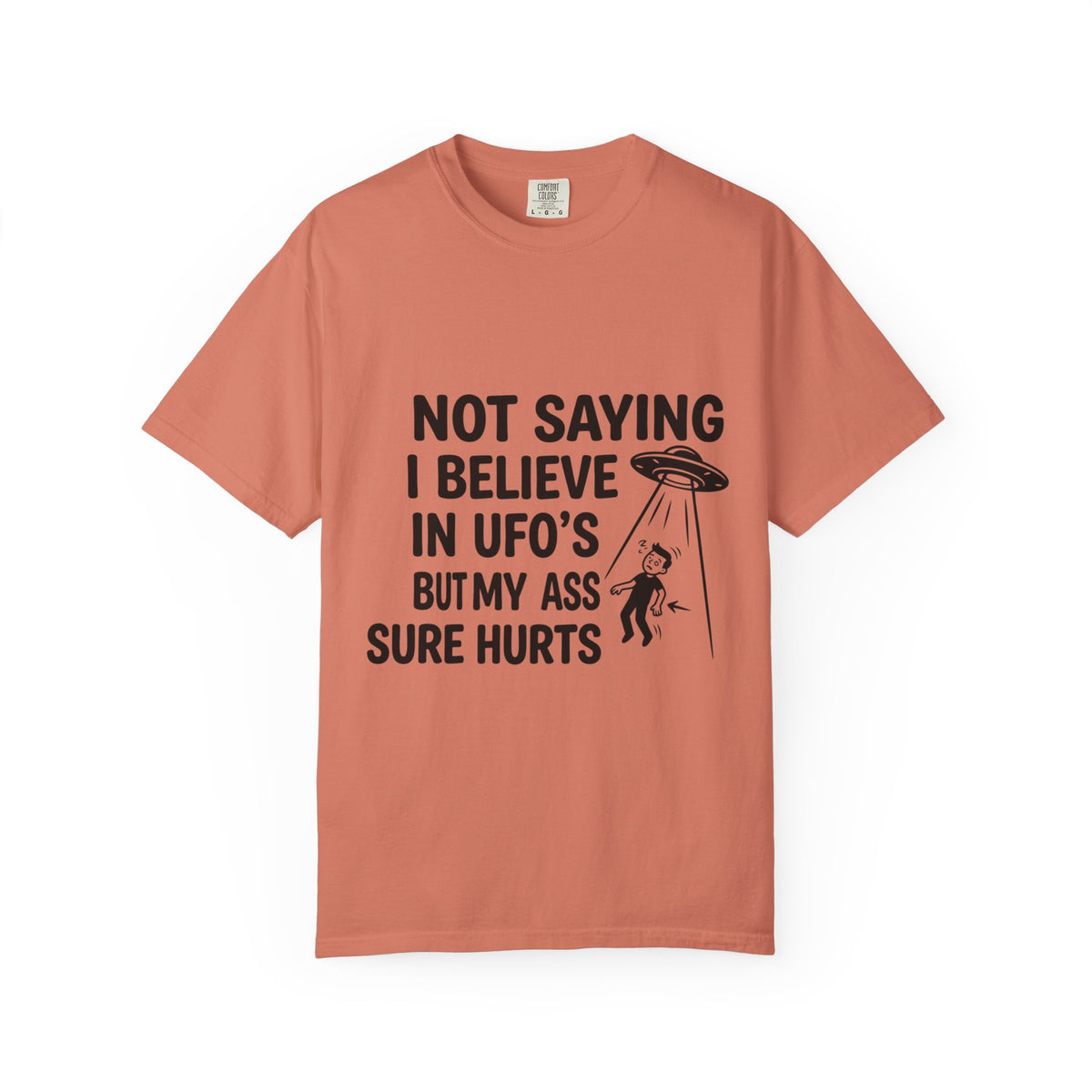 Color: Terracotta | UFO's Unisex Garment-Dyed Tee