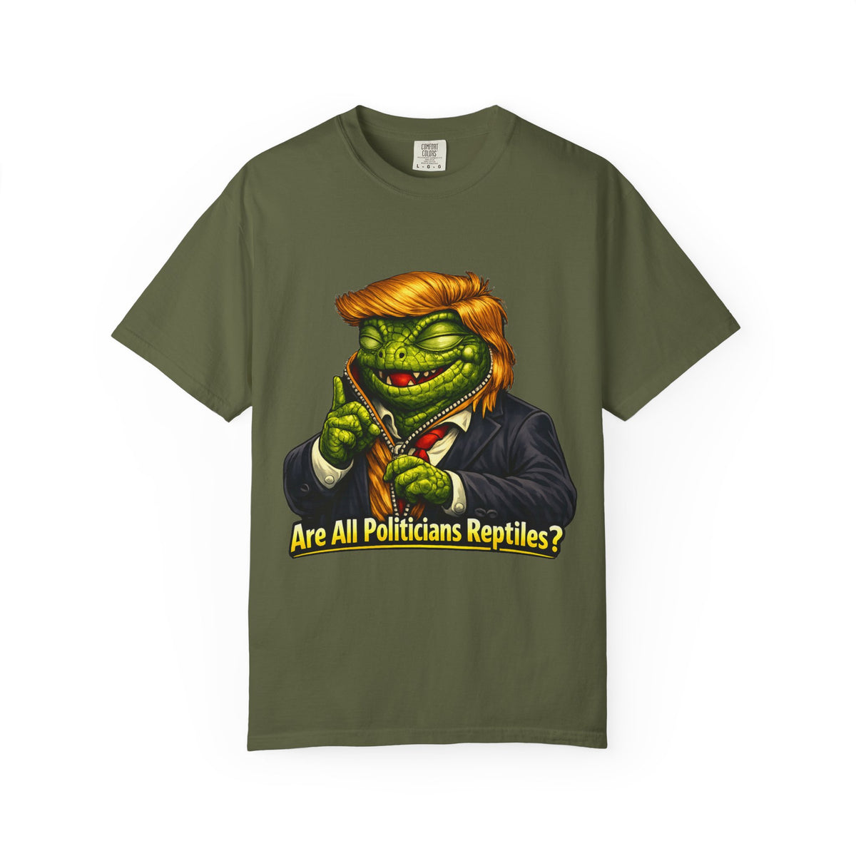 Color: Hemp | Reptilian Congress Committee | Garment-Dyed Tee — AttitudeShirts