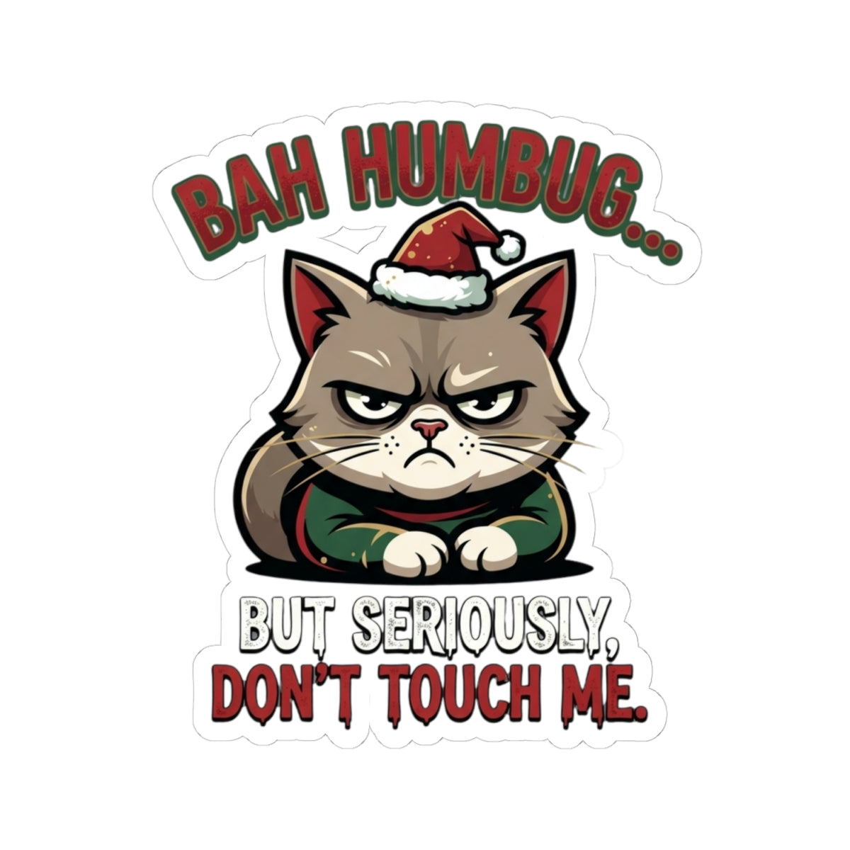 "Bah Humbug" Sticker — Main