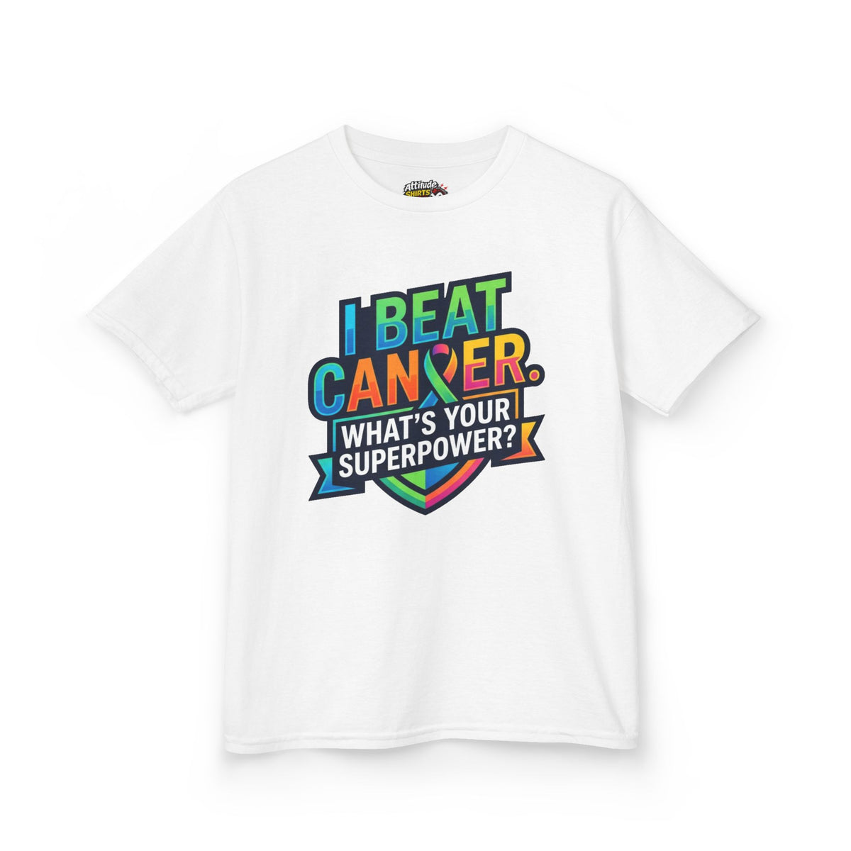 Color: White | I Beat Cancer - What is Your Superpower Kids Tee