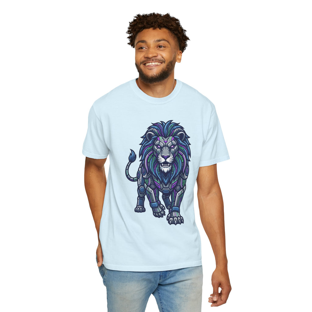 "Cyber Lion" Unisex Garment-Dyed Tee