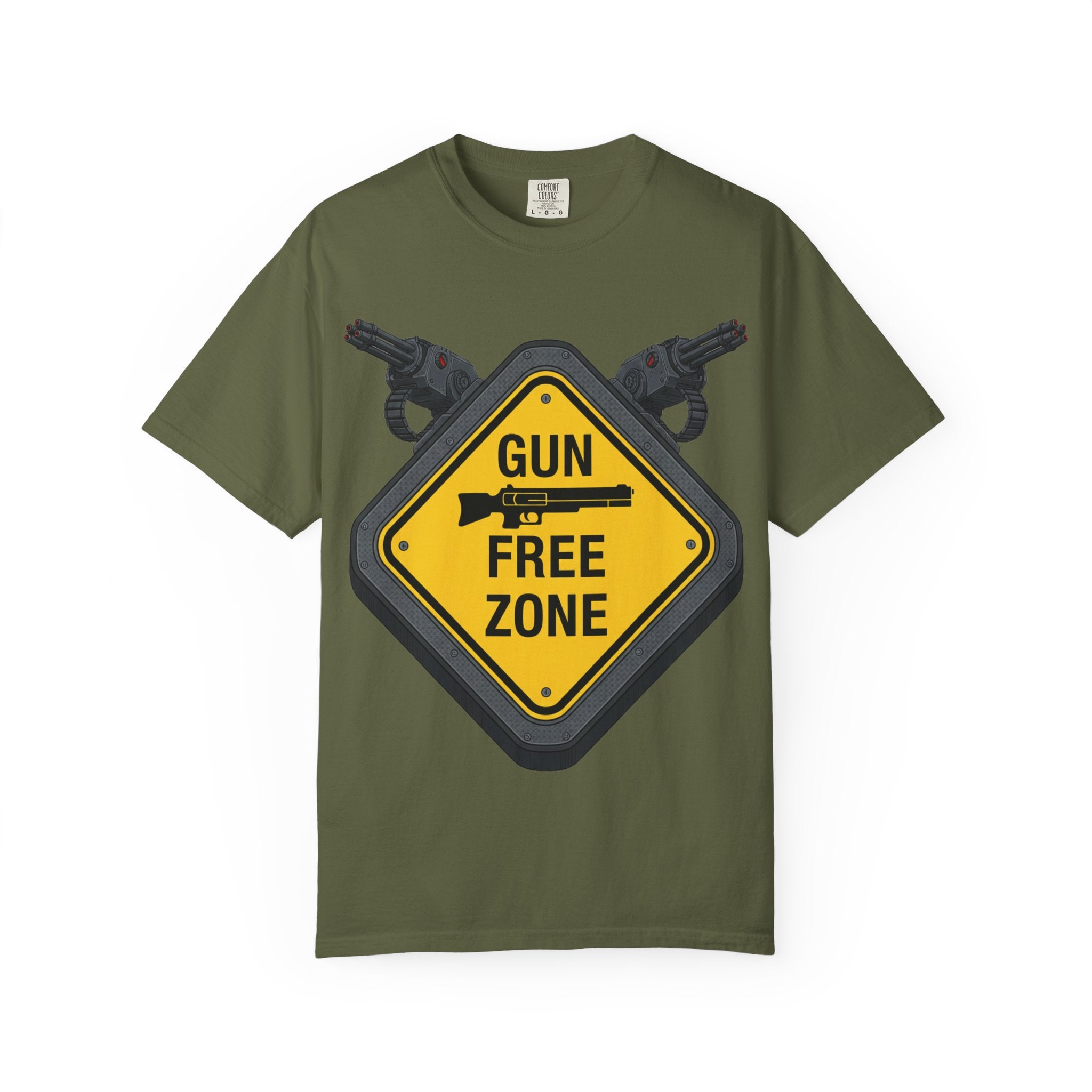 "Gun Free Zone (Heavy Metal Edition)" Unisex Garment-Dyed T-shirt