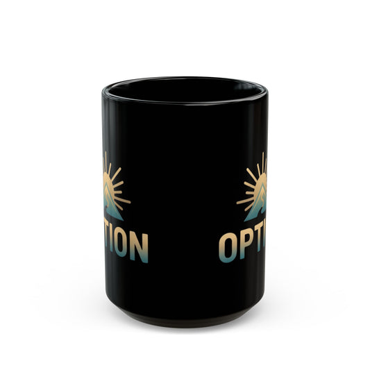 "Obstacle Or An Opportunity" Black Ceramic Mug — Graphic