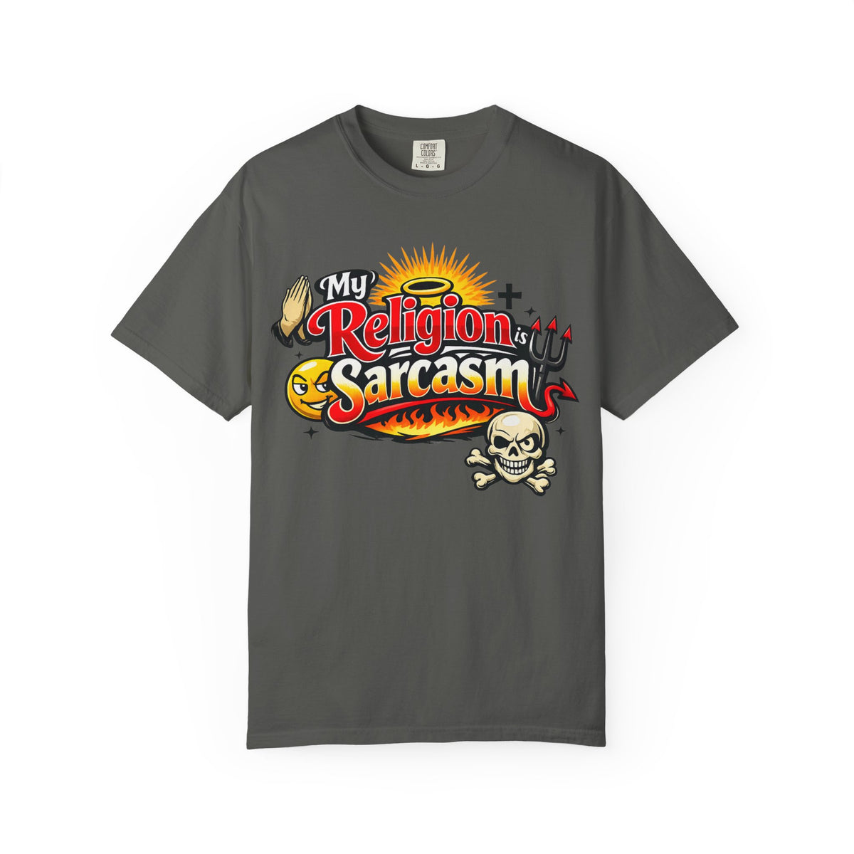 Color: Pepper | The Church of Snark Unisex Garment-Dyed T-shirt