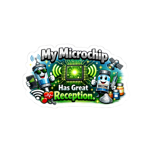 Great Reception Microchip | Kiss-Cut Sticker — AttitudeShirts