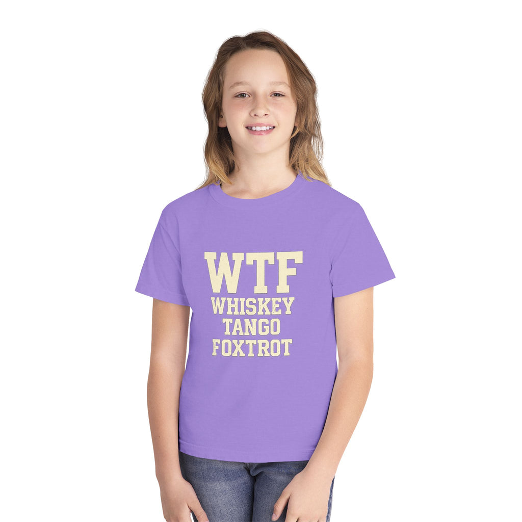 Whisky Tango Foxtrot - WTF Decoded | Youth Tee — AttitudeShirts