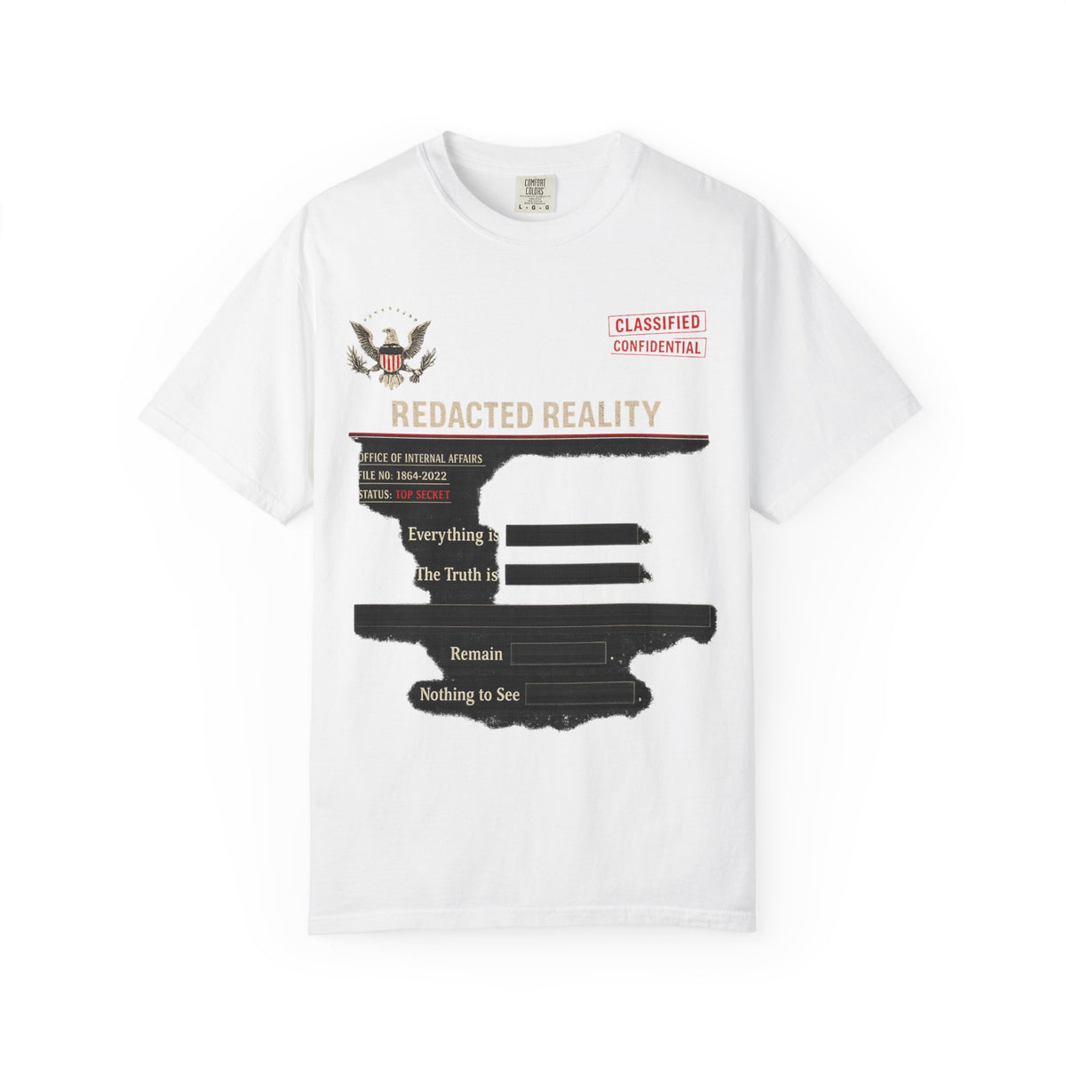 Color: White | Unfiltered & Unapologetic | Garment-Dyed Tee — AttitudeShirts