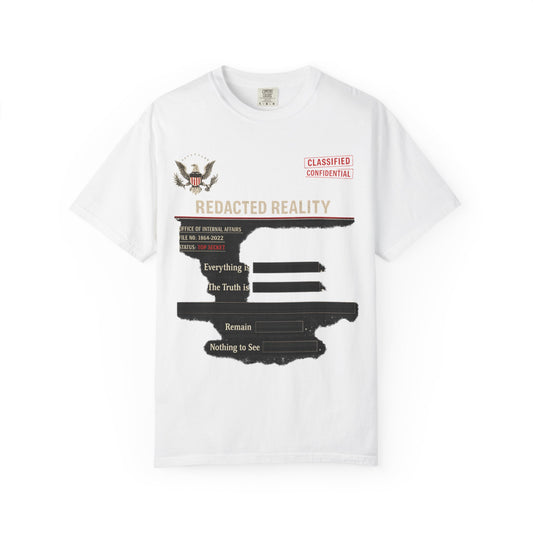 Color: White | Unfiltered & Unapologetic | Garment-Dyed Tee — AttitudeShirts