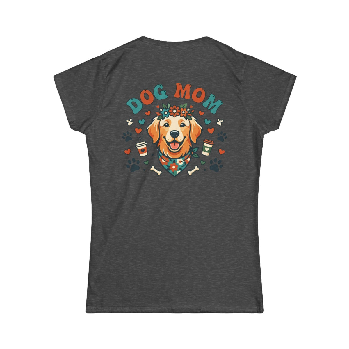 Color: Dark Heather | Dog Mom Women's Tee