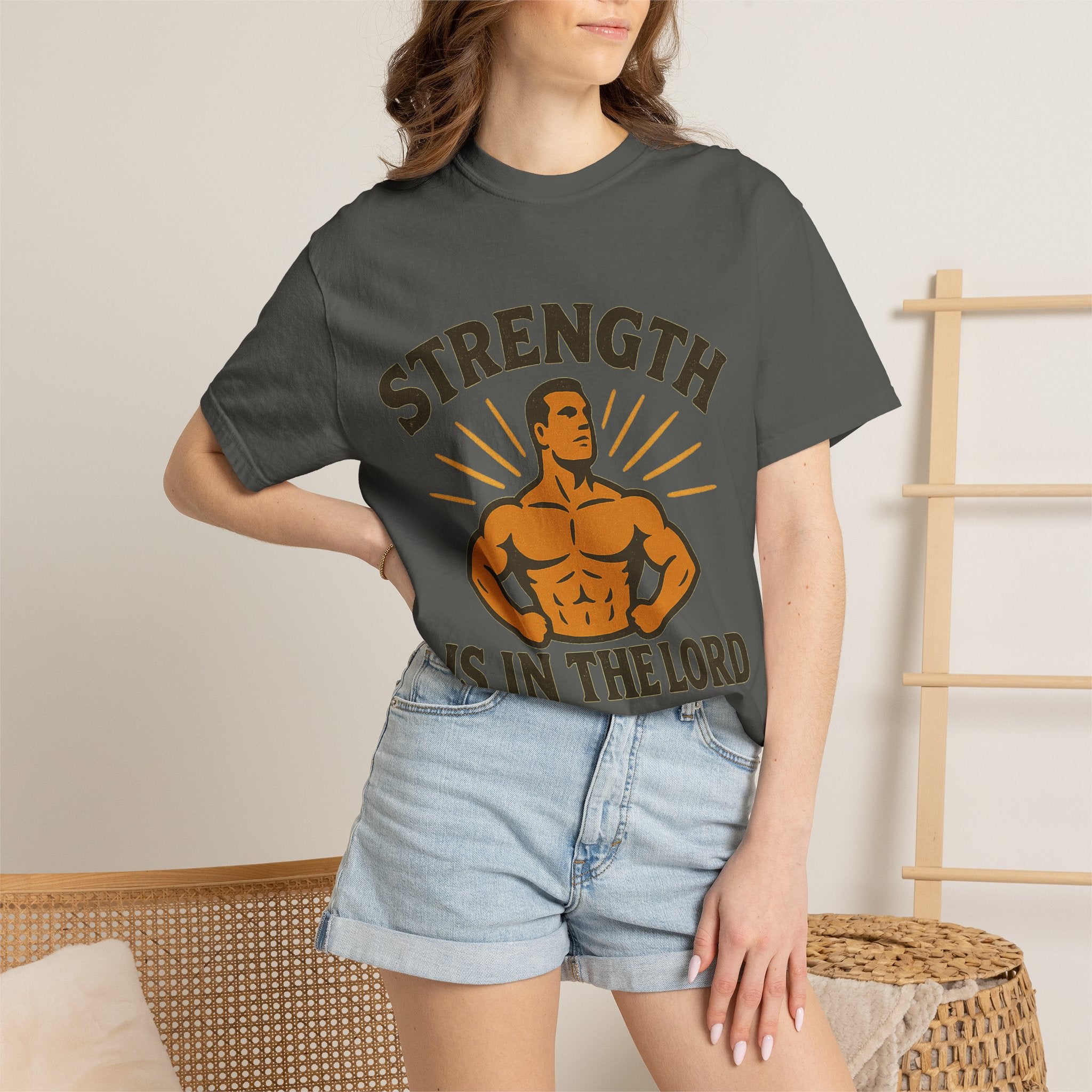 "Strength is in the Lord" Unisex Garment-Dyed T-shirt