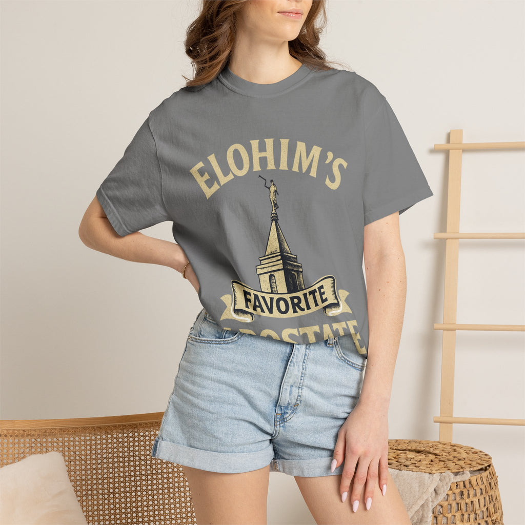 "Elohim's Favorite Apostate" Unisex Garment-Dyed T-shirt