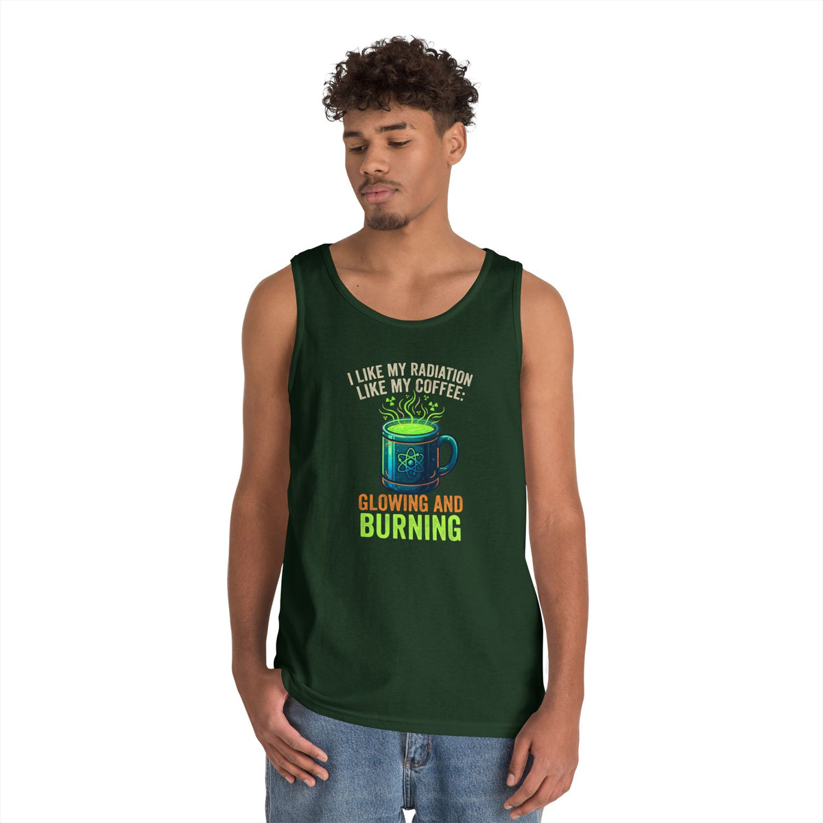 Color: Forest Green | I Like My Radiation Like My Coffee Tank Top