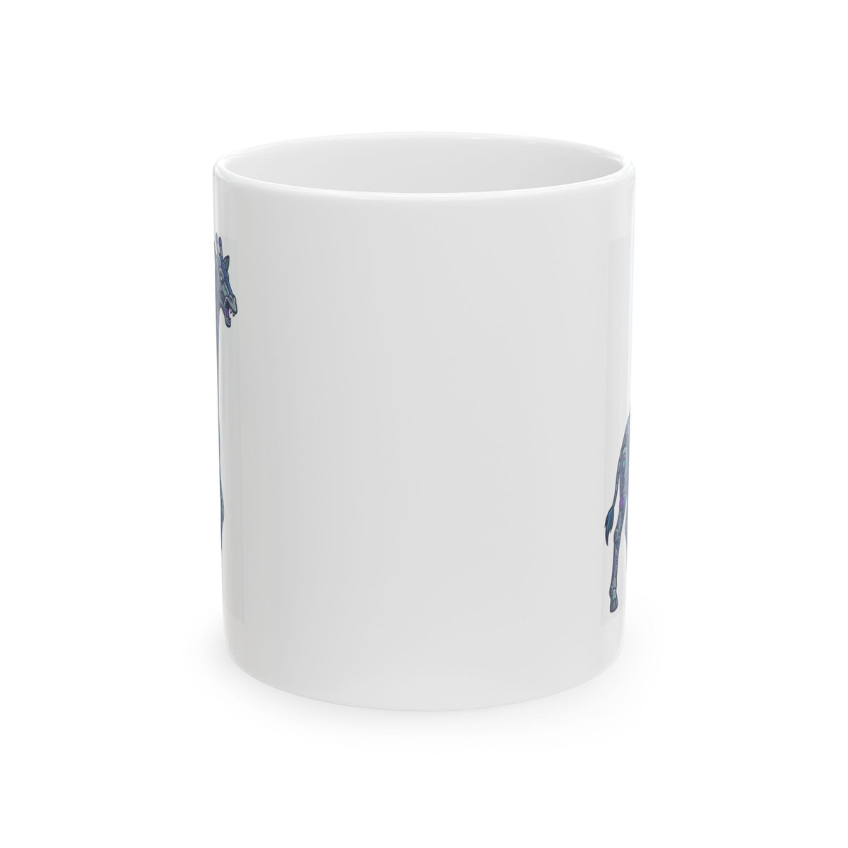 "Cyber Giraffe" White Ceramic Mug