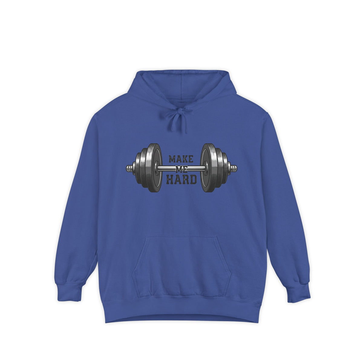 Color: Flo Blue | Make Me Hard - Morning Demands | Garment-Dyed Hoodie — AttitudeShirts