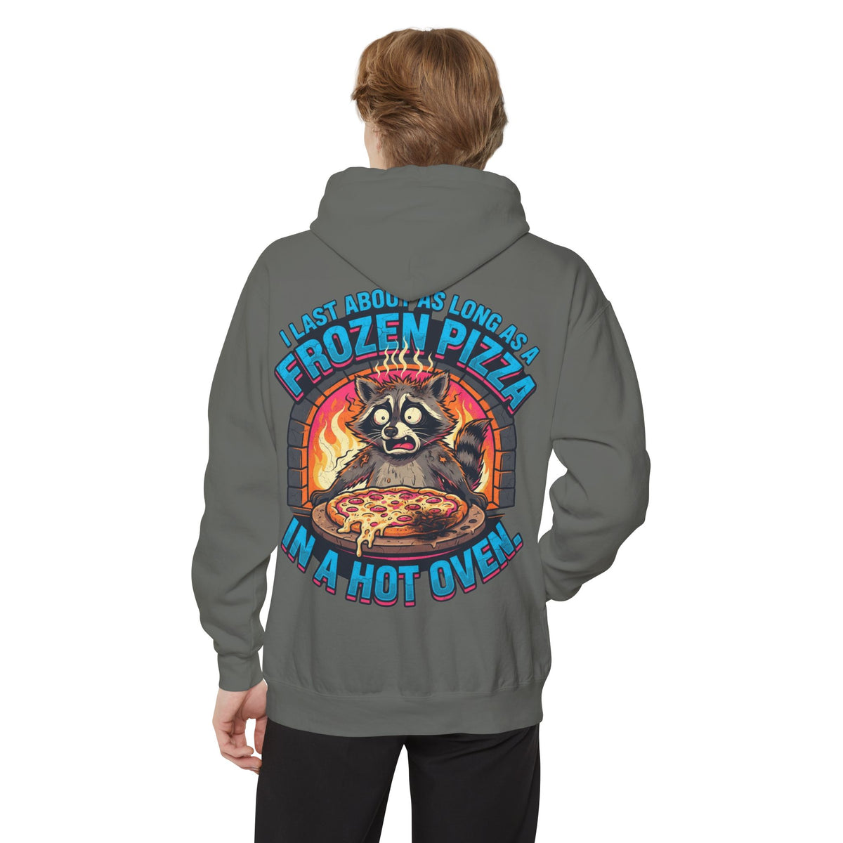 Color: Grey | Frozen Pizza in a Hot Oven Garment-Dyed Hoodie
