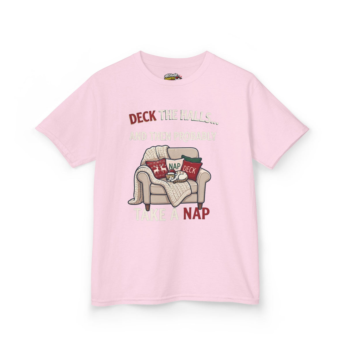 "Deck The Halls And Take A Nap" Kids Tee