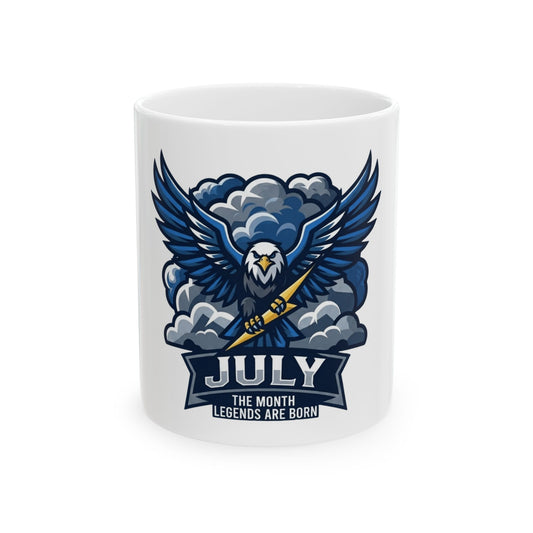 "July Legend" White Ceramic Mug