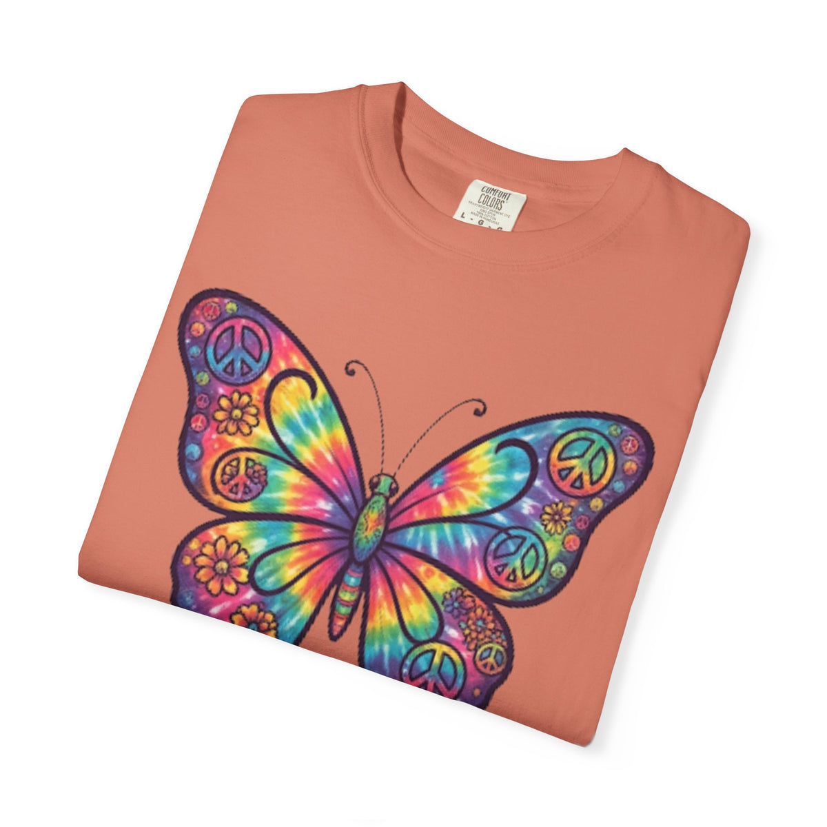 "Hippy Butterfly" Unisex Garment-Dyed Tee