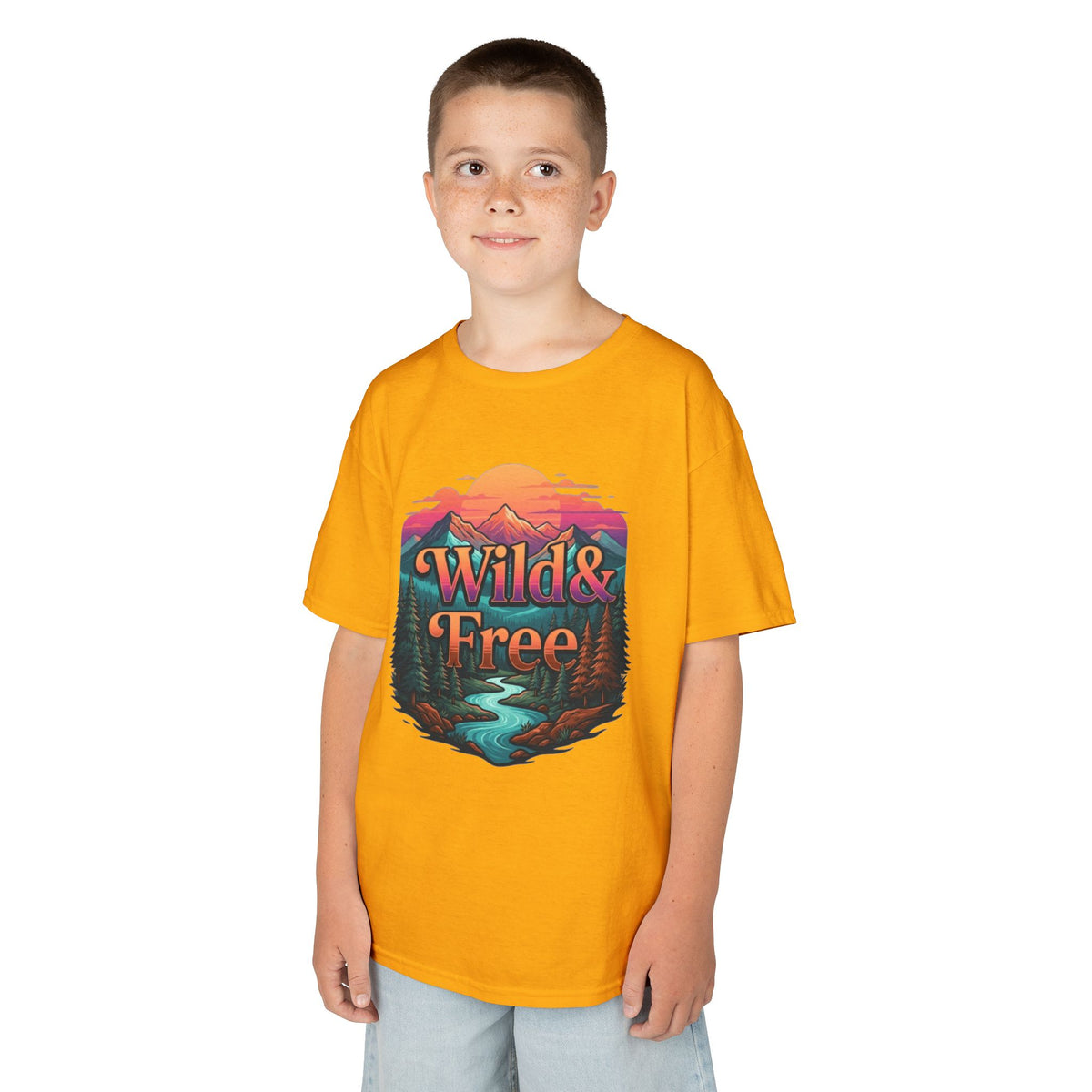 Color: Gold | Wild & Free Kids Tee