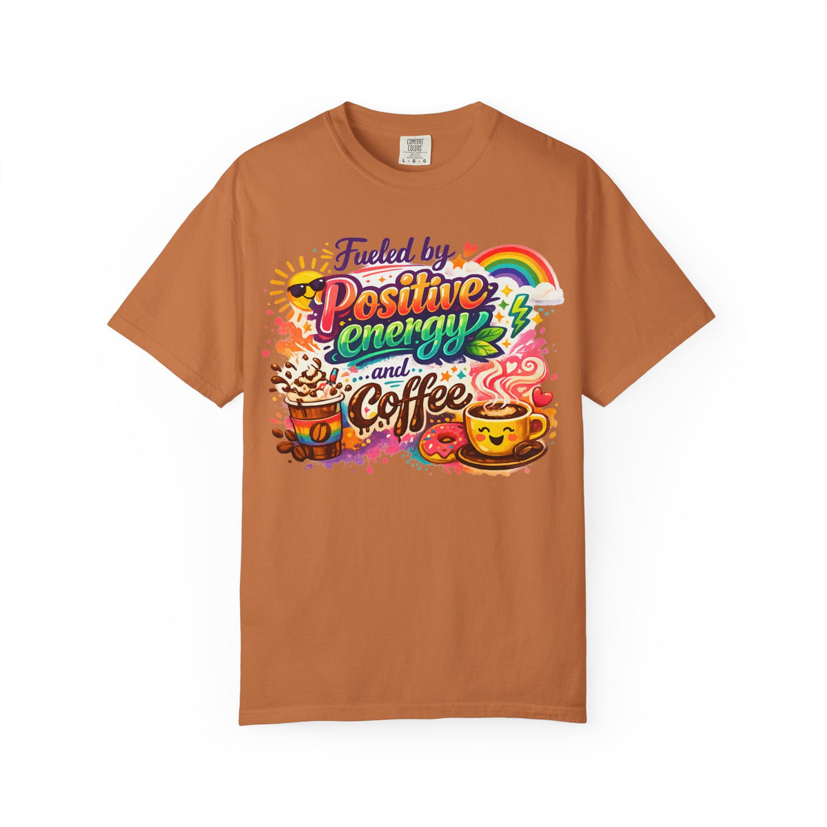 Color: Yam | The Caffeine-Induced Optimist Unisex Garment-Dyed T-shirt