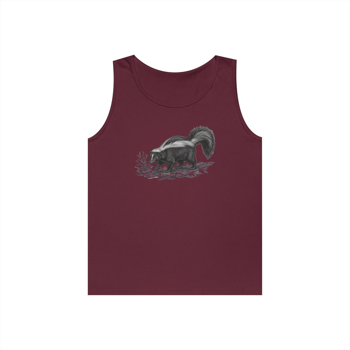 "Pencil Sketch Art Skunk" Tank Top