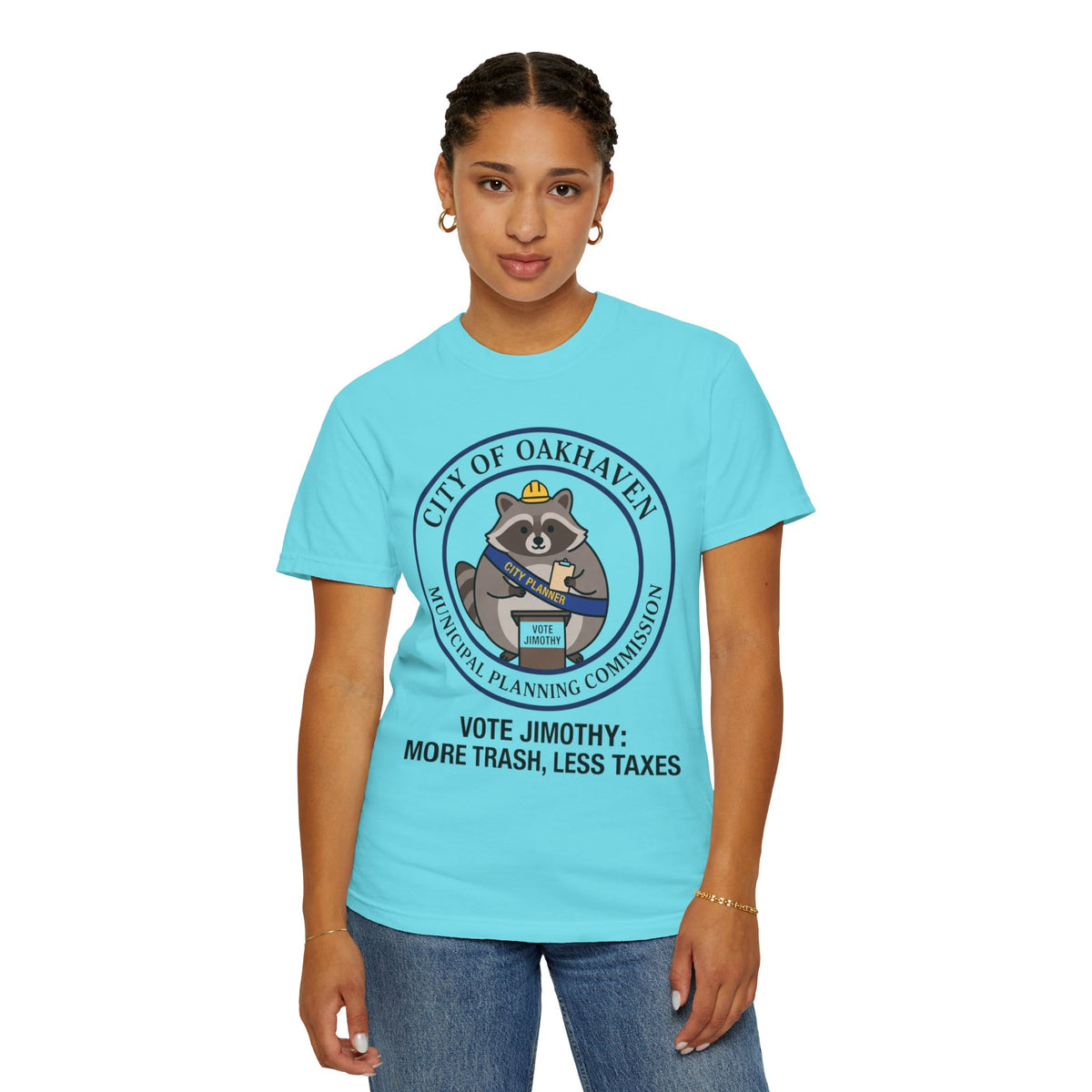 Color: Lagoon Blue | Jimothy Unisex Garment-Dyed Tee