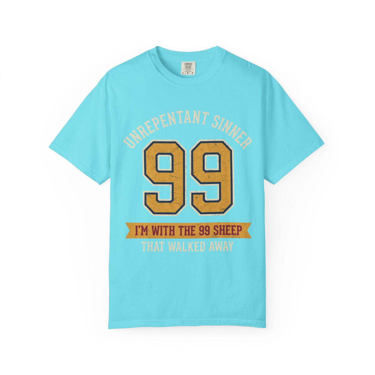 "Good Book Series 99 Unrepentant Sinner" Unisex Garment-Dyed Tee