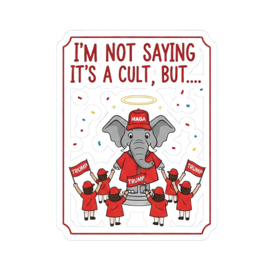 Red Hat Intervention Shirt | Kiss-Cut Sticker — AttitudeShirts