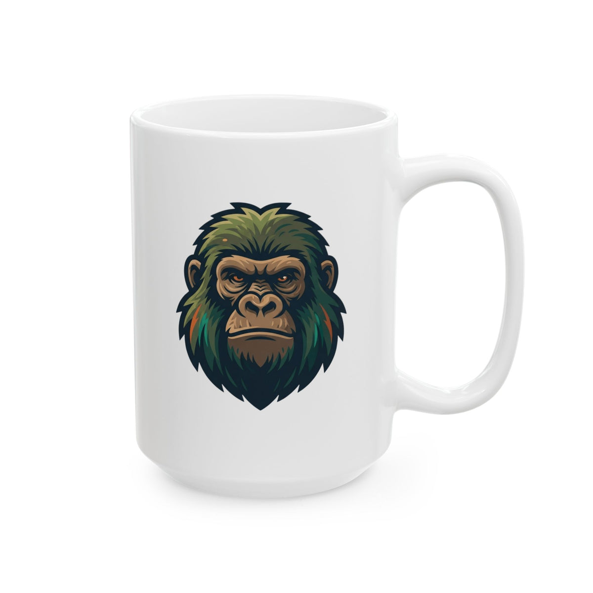 "The Bukit Timah Monkey Man (Singapore)" White Ceramic Mug — Graphic