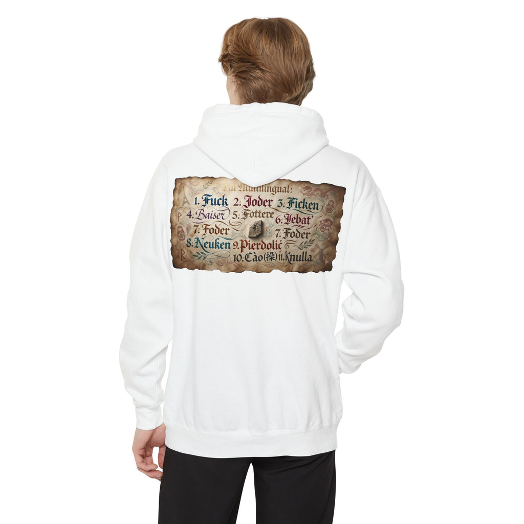 "Multilingual" Garment-Dyed Hoodie