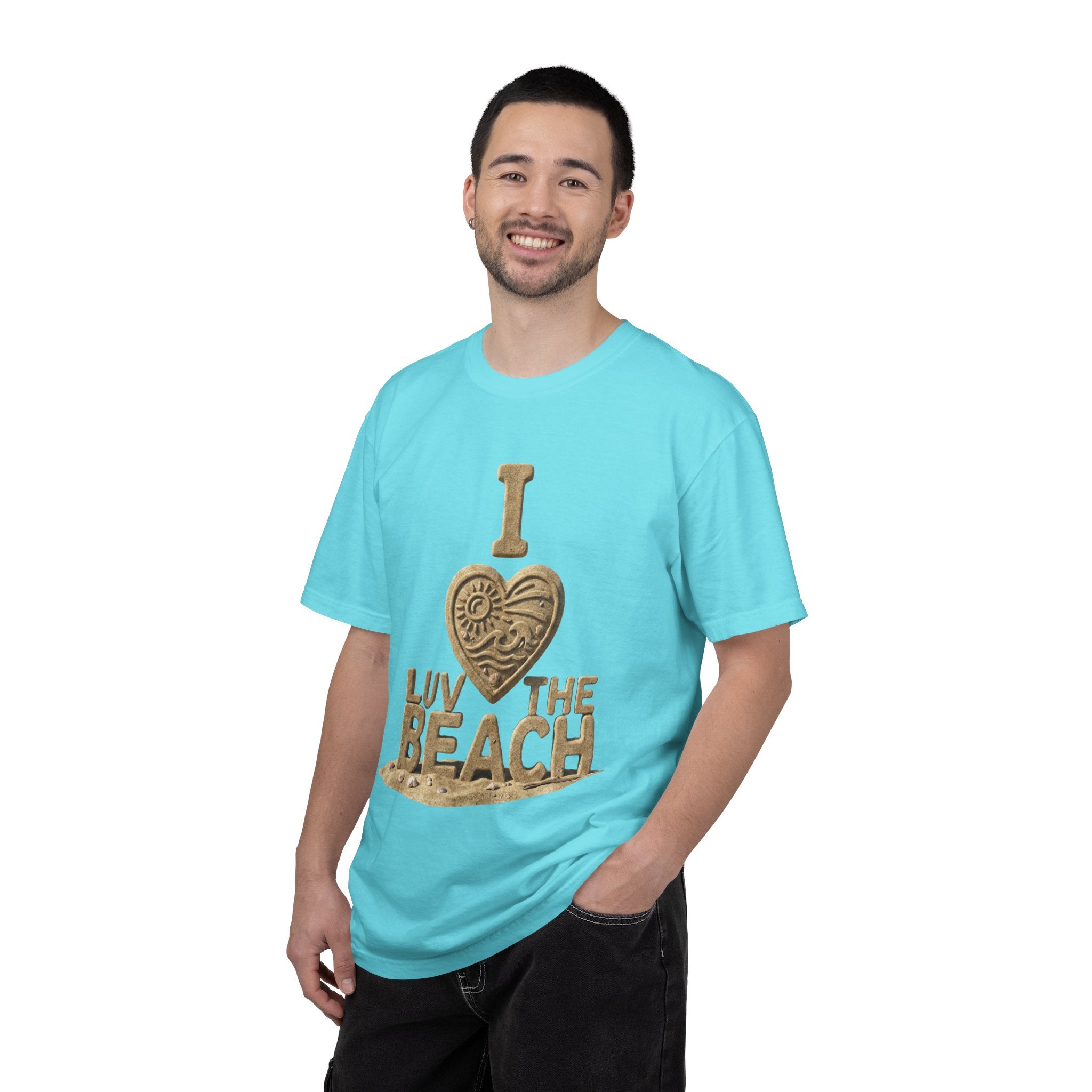 "I Luv The Beach" Unisex Garment-Dyed Tee