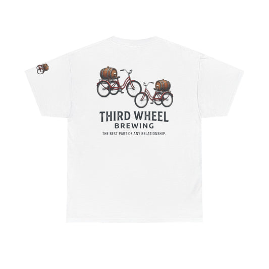 Color: White | Third Wheel Brewing Premium Graphic Tee