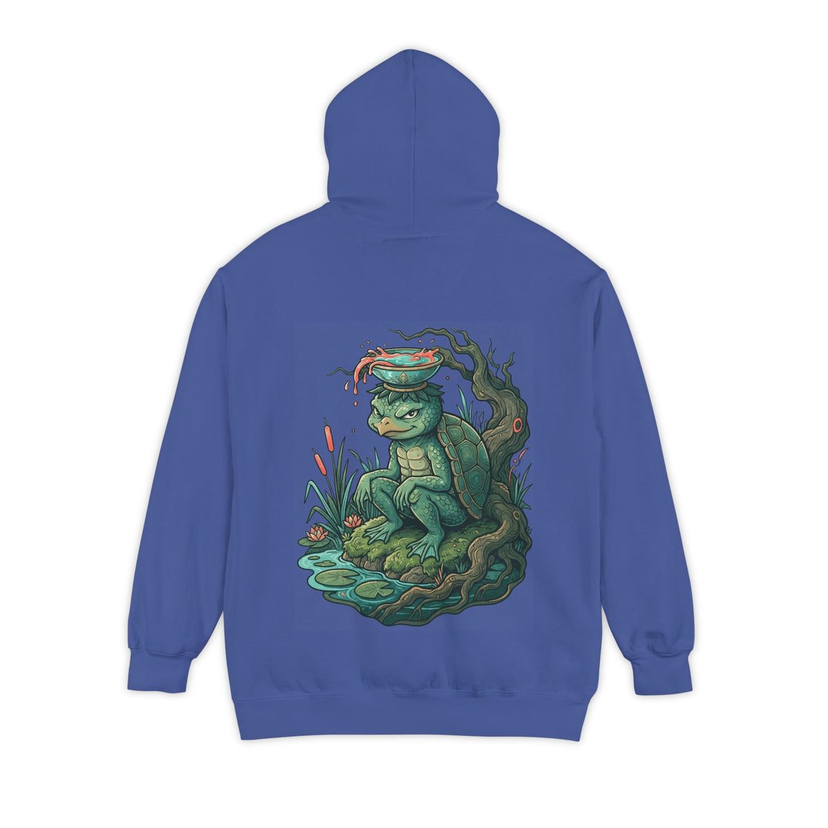 Color: Flo Blue | Kappa (Japanese Folklore) Garment-Dyed Hoodie