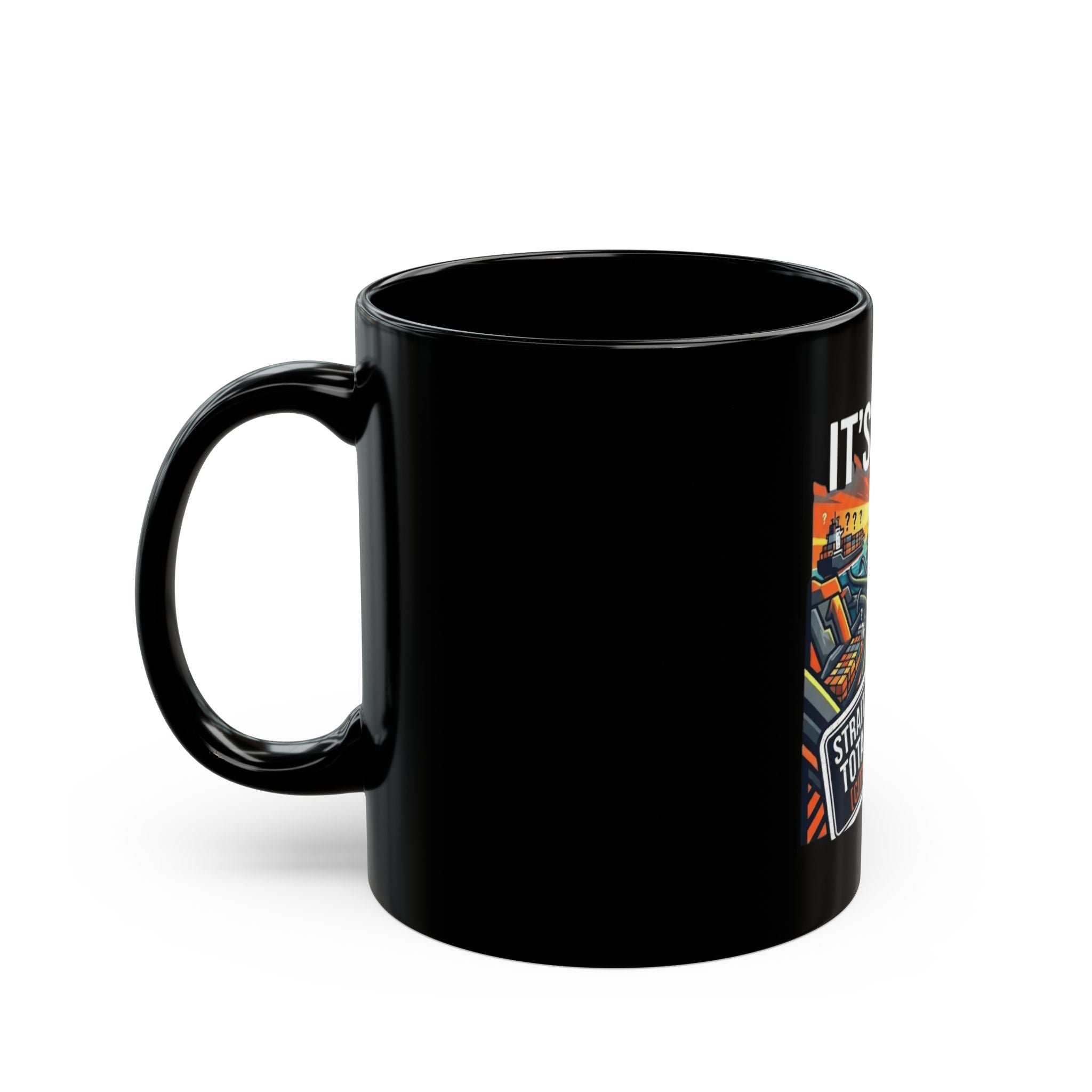 "Straight Of Hormuz is Open" Black Ceramic Mug