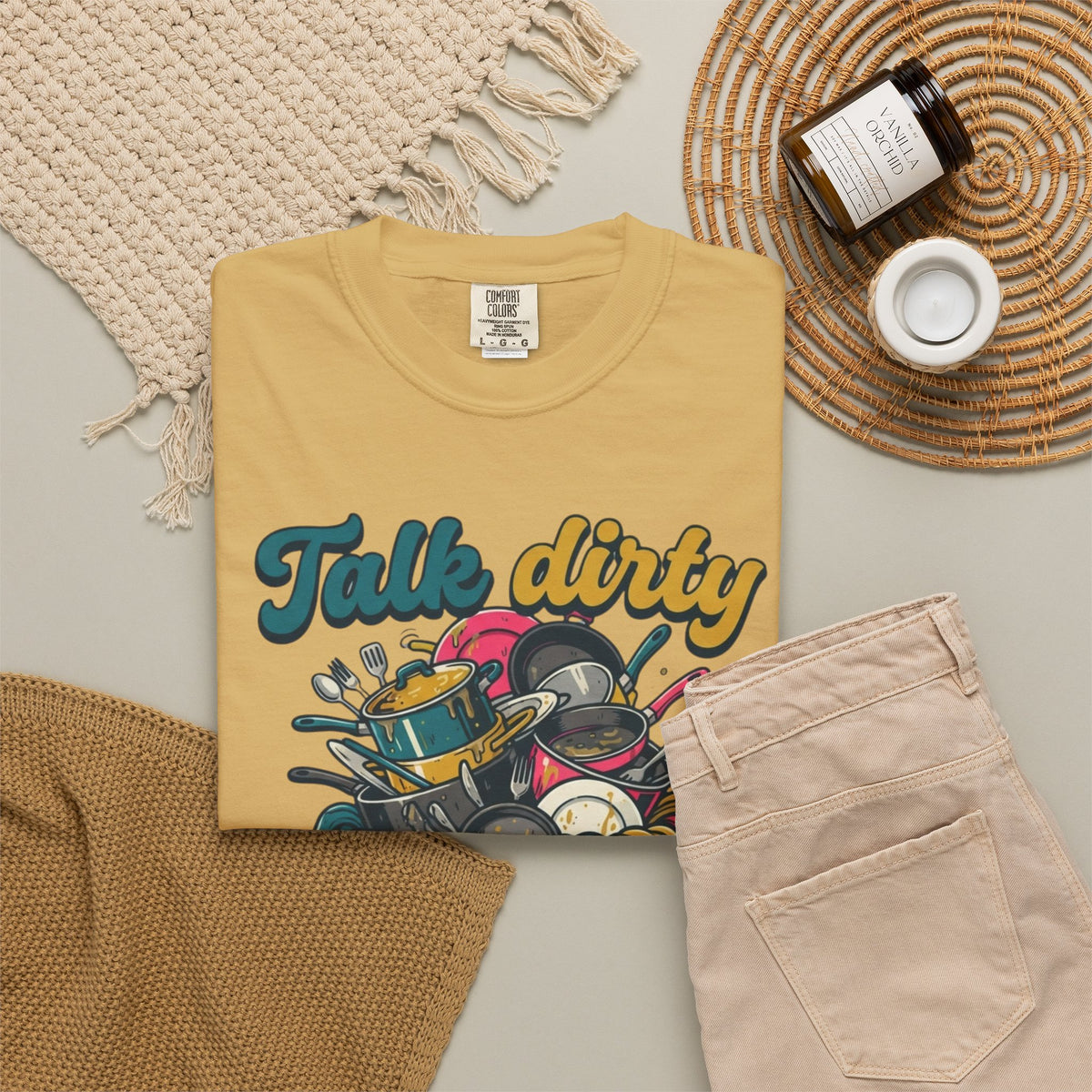 "Talk Dirty to Me" Unisex Garment-Dyed Tee