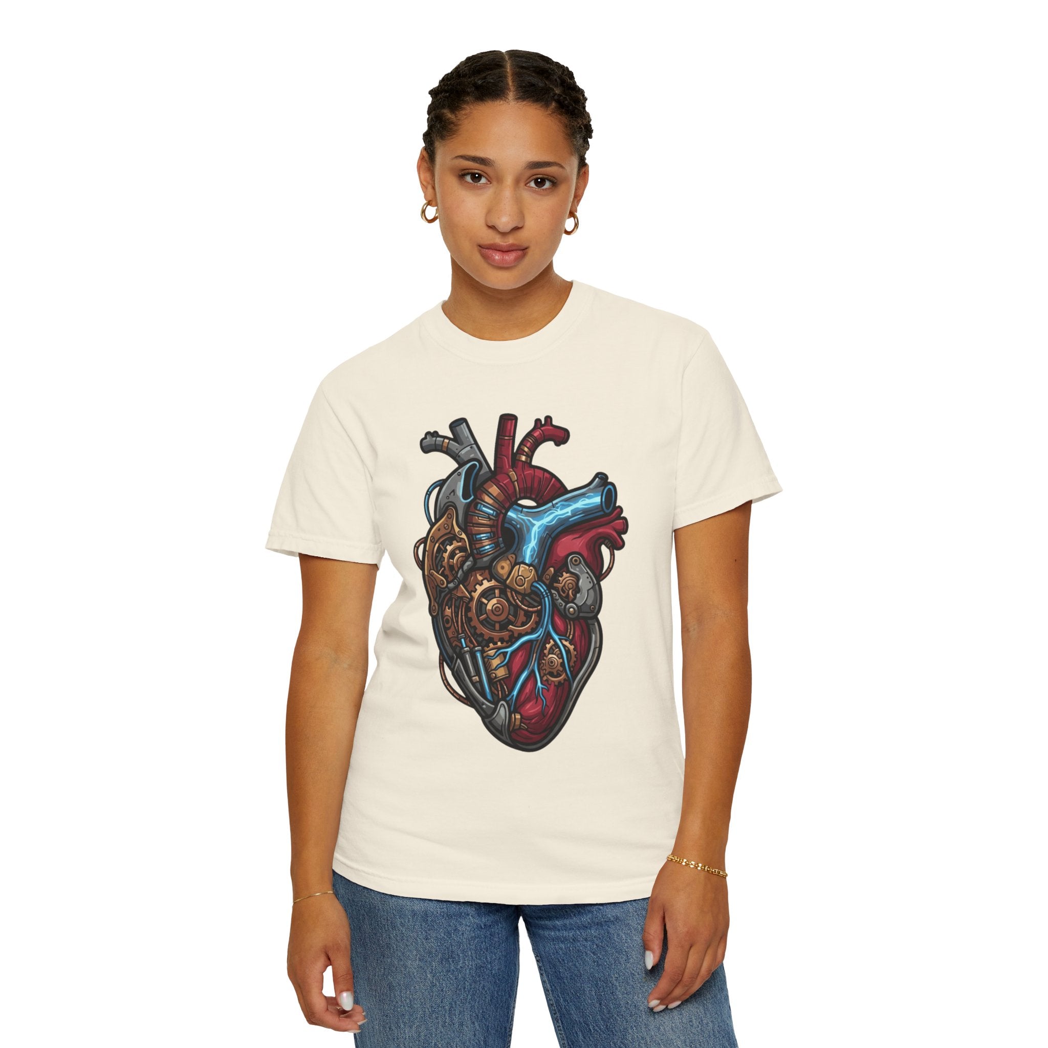 "Mechanical Heart" Unisex Garment-Dyed Tee