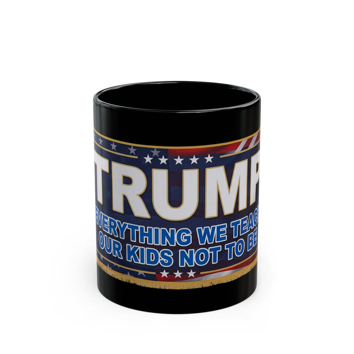"Trump Teach Our Kids" Black Ceramic Mug