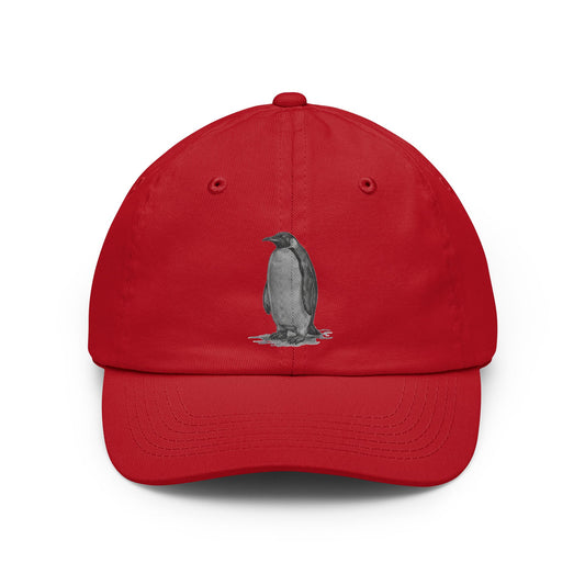 Color: Red | Pencil Sketch Art Penguin Dad Hat