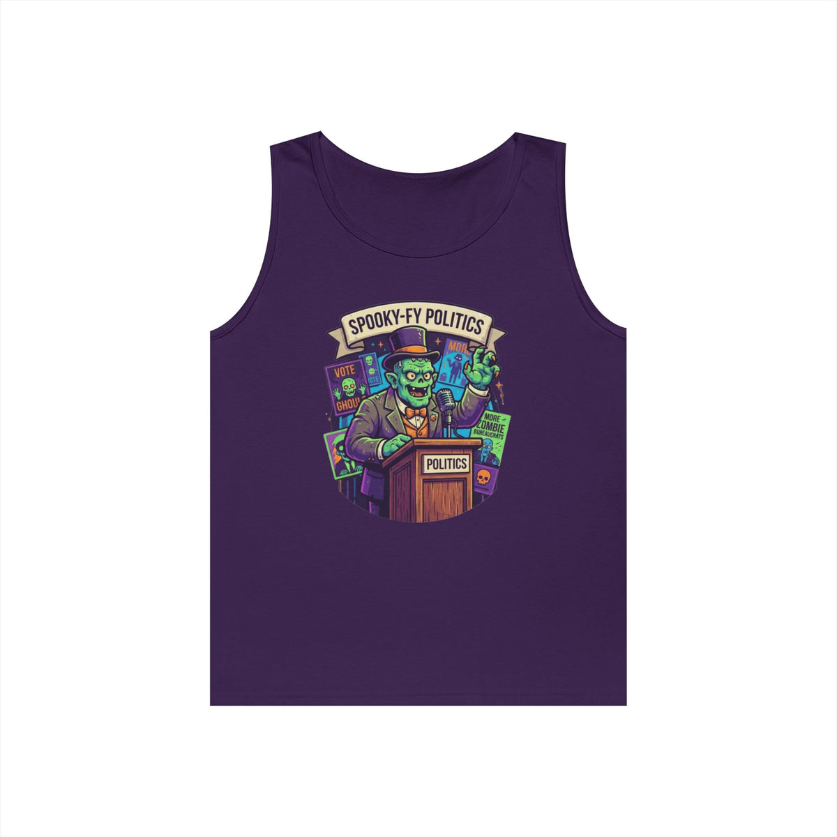 Color: Purple | Spooky-Fy Politics Tank Top