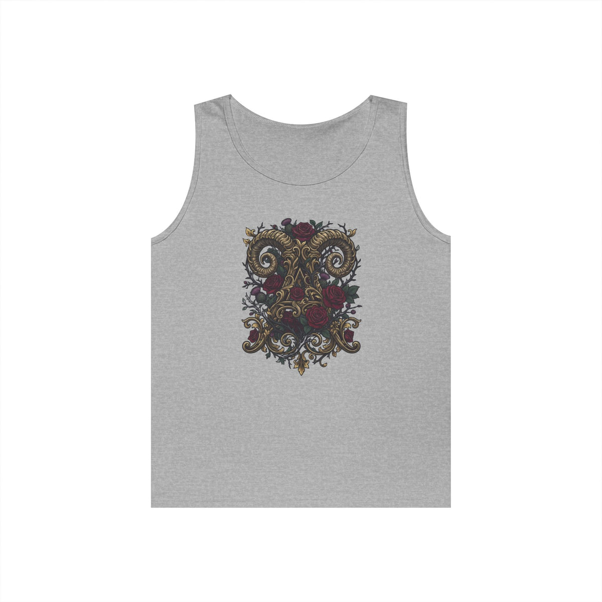 Color: Sport Grey | Floral Monogram Aries Tank Top