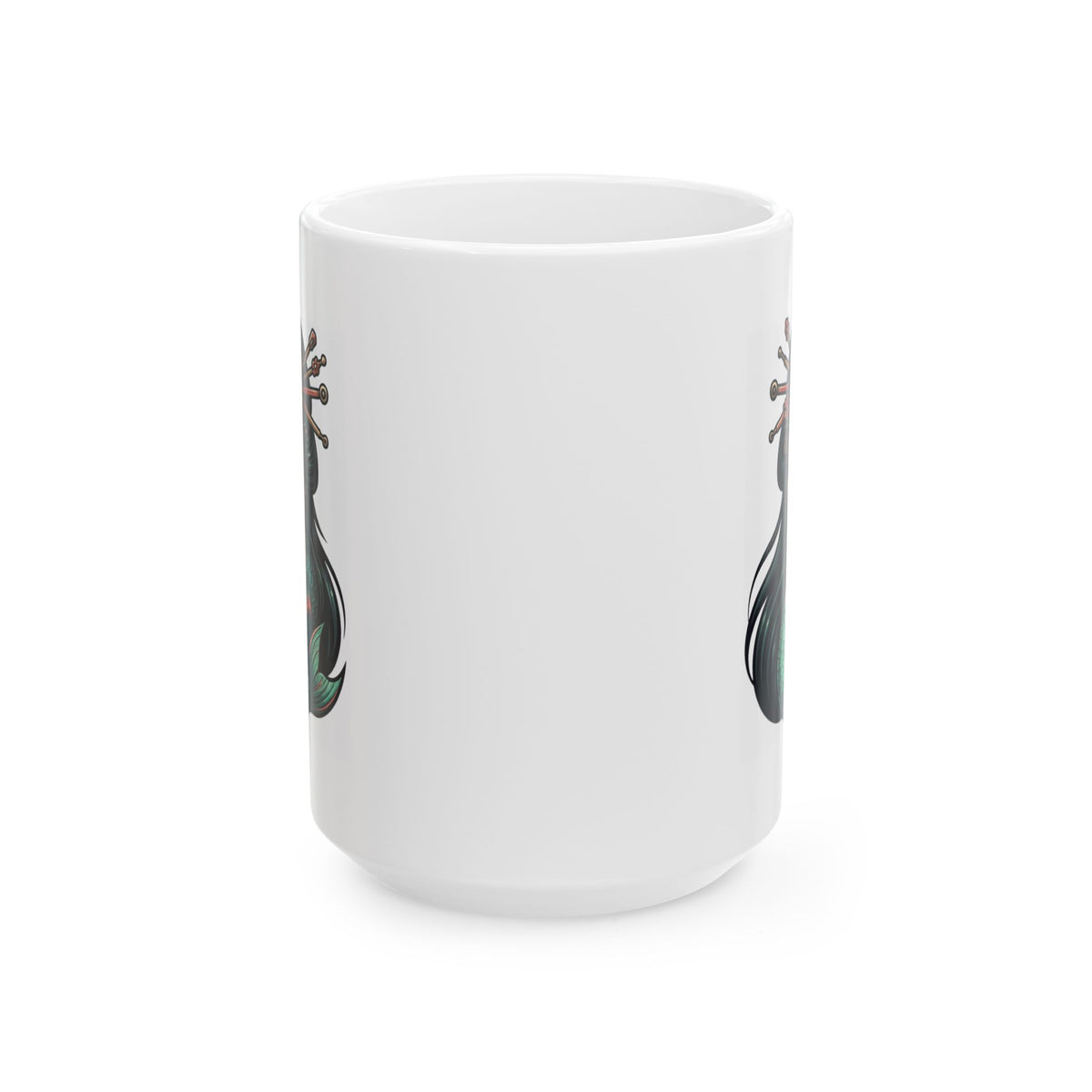 "Ningyo (Japanese Folklore)" White Ceramic Mug — Graphic