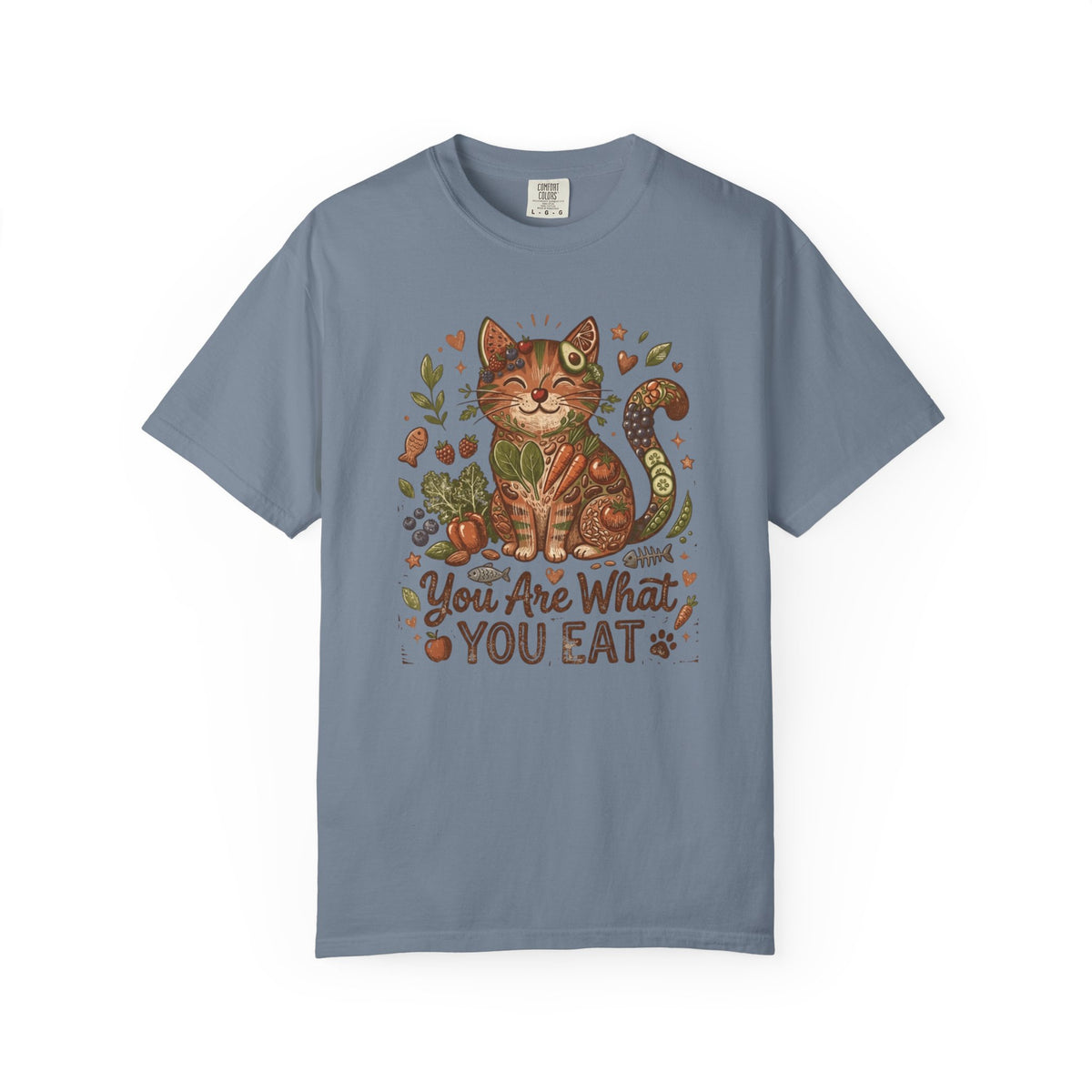 Color: Blue Jean | You Are What You Eat - Cat 3 Unisex Garment-Dyed T-shirt