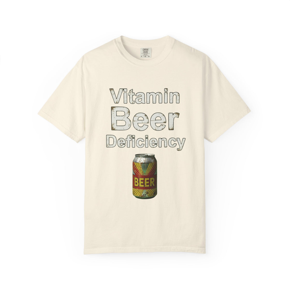 Color: Ivory | Vitamin Beer Unisex Garment-Dyed T-shirt