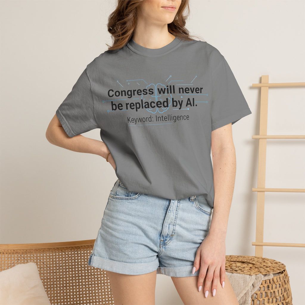 "Congress vs. AI T-Shirt" Unisex Garment-Dyed T-shirt