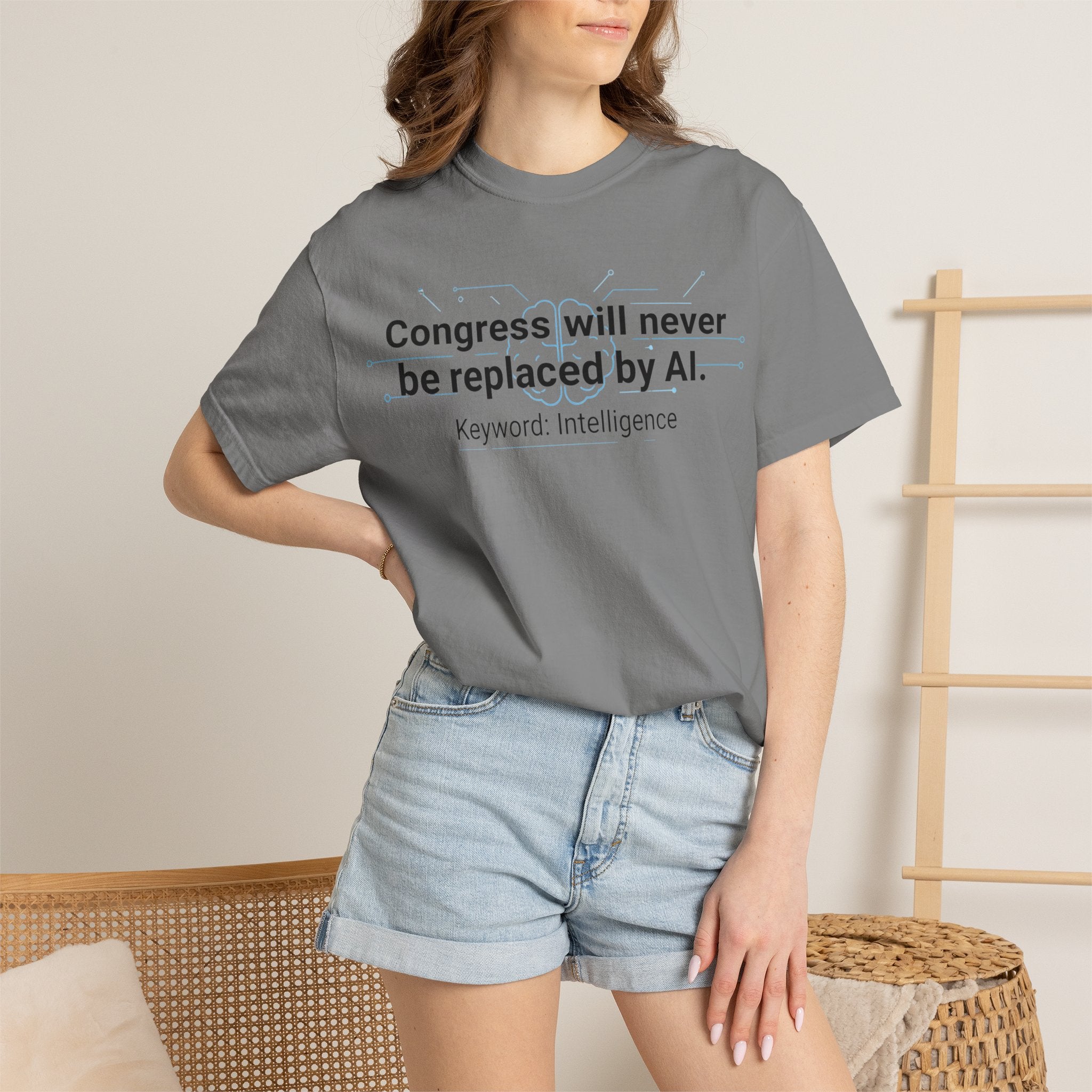 "Congress vs. AI T-Shirt" Unisex Garment-Dyed T-shirt