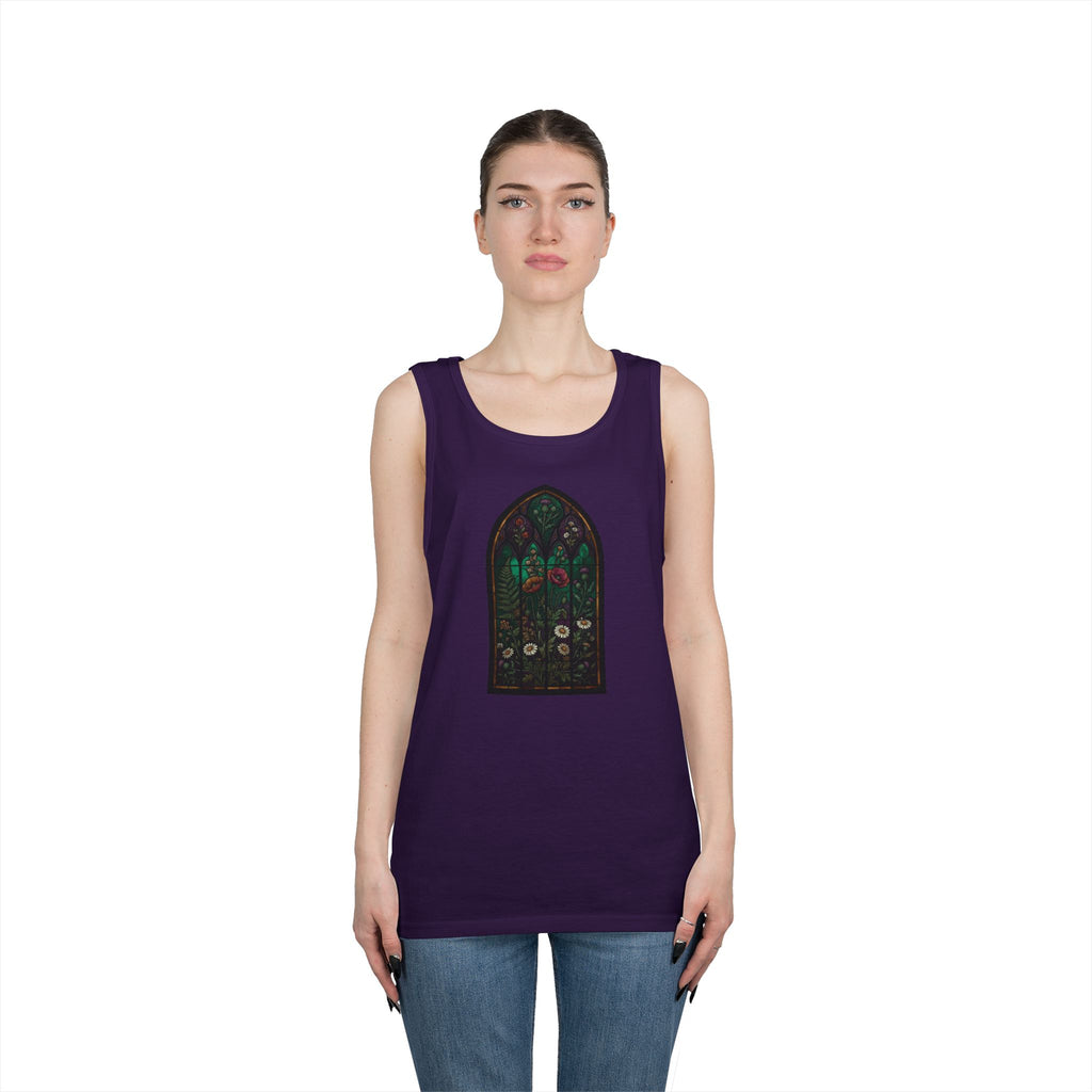 "Stained Glass Floral" Tank Top