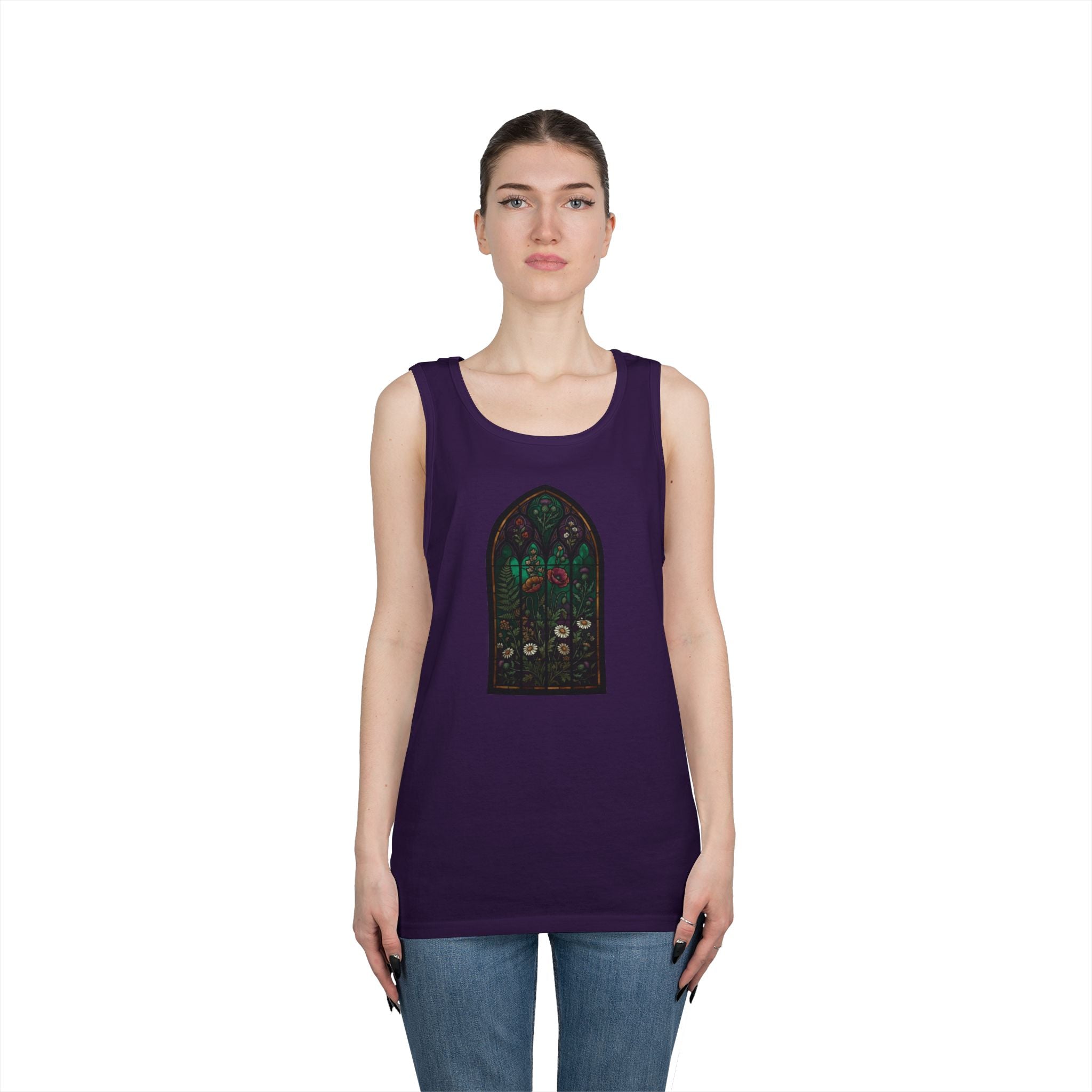 "Stained Glass Floral" Tank Top