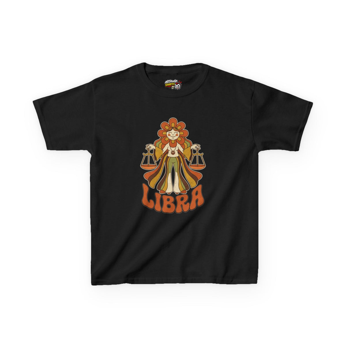 "Retro Mascot Groovy Libra" Kids Tee